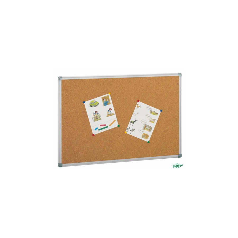 26389-TABLERO ANUNCIOS CORCHO CON MARCO DE ALUMINIO 100X200 CM FAIBO 601-5