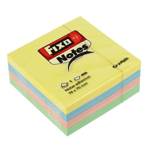 26419-CUBO 400 NOTAS ADHESIVAS 76X76MM PASTEL FIXO 65005493