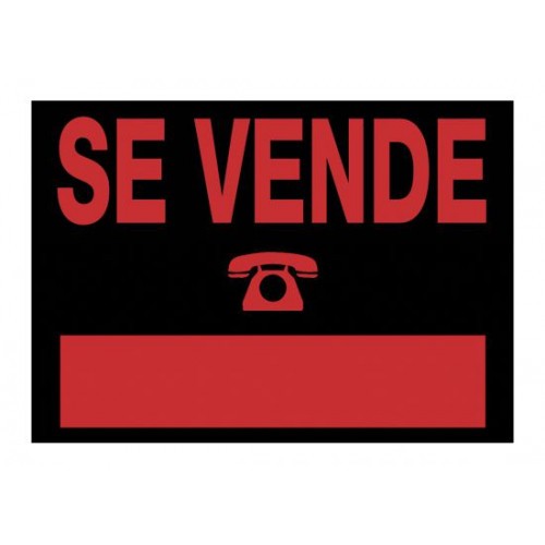 26474-CARTEL "SE VENDE" 500X350 MM PVC NEGRO ARCHIVO 2000 6165 NE
