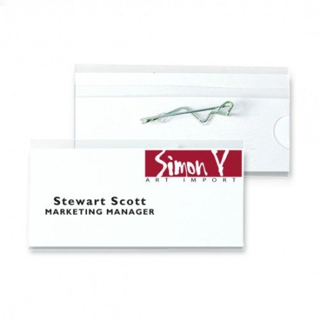 2648-KIT DE 10 IDENTIFICADORES CON IMPERDIBLE 75X40MM INCLUYE TARJETAS TARIFOLD 11193