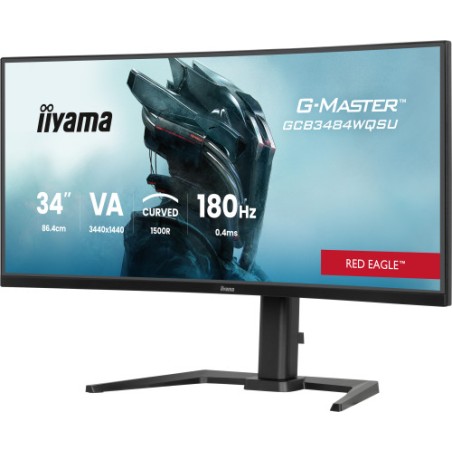 26567-MONITOR IIYAMA G-MASTER GCB3484WQSU-B1, 34", CURVATURA 1500R, 180HZ, 500CD