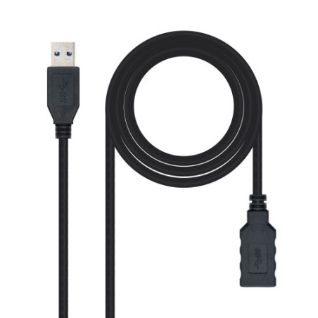 2658-Nanocable Cable USB 3.0, Tipo A/M-A/H, Negro, 3.0 M