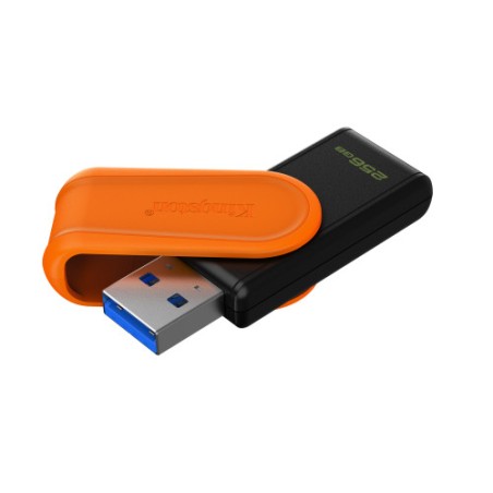 26582-Kingston Technology DataTraveler 256GB Portable USB 3.2 Gen 1 Exodia S (Black/Orange)