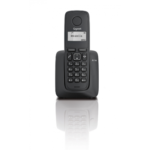 26590-Gigaset A116 Telefono DECT Identificador de llamadas Negro