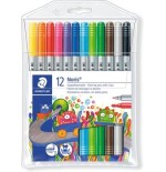 26674-ESTUCHE CARTON CON 12 ROTULADORES DOBLE PUNTA COLORES NEON STAEDTLER 3200 C12