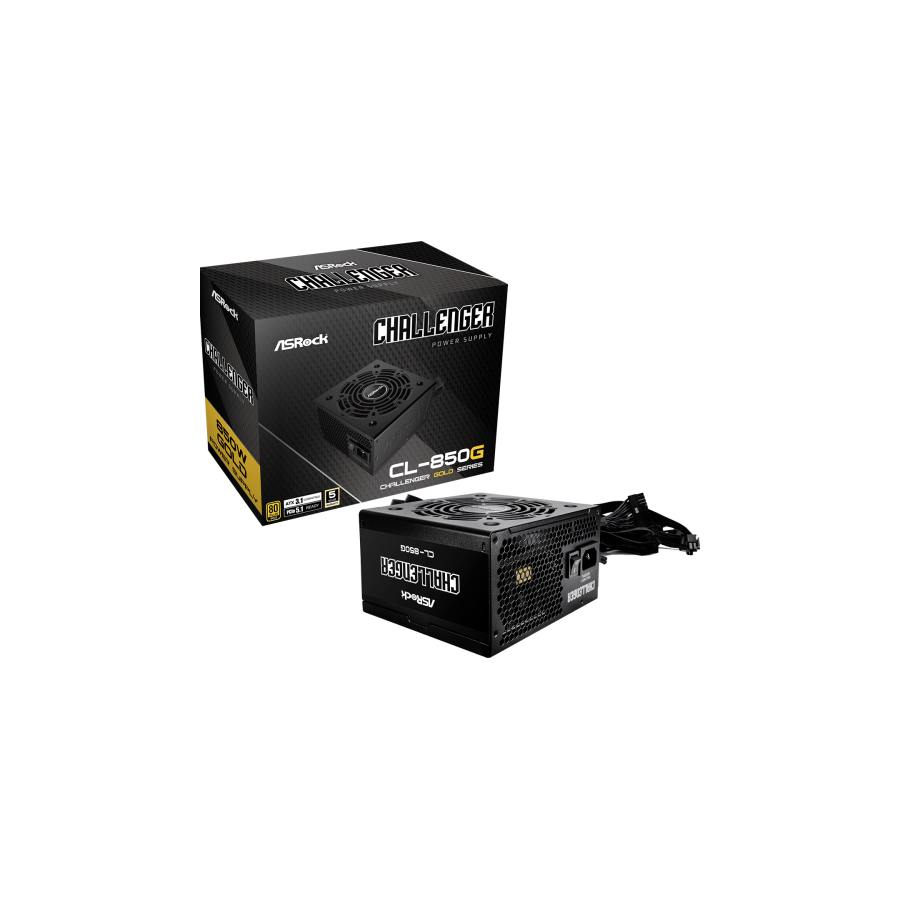 26761-Asrock Challenger CL-850G unidad de fuente de alimentacion 850 W 20+4 pin ATX ATX Negro