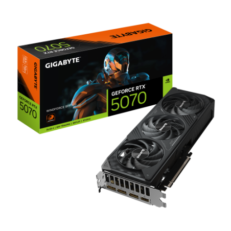 26798-GIGABYTE GeForce RTX 5070 WINDFORCE SFF 12G Tarjeta grafica - 12 GB GDDR7, 192 bits, PCI-E 5.0, Frecuencia del nuc