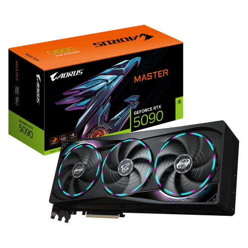 26993-GIGABYTE AORUS GeForce RTX 5090 MASTER 32G Tarjeta Grafica - 32GB GDDR7, 512 bits, PCI-E 5.0, 2655MHz Frecuencia B