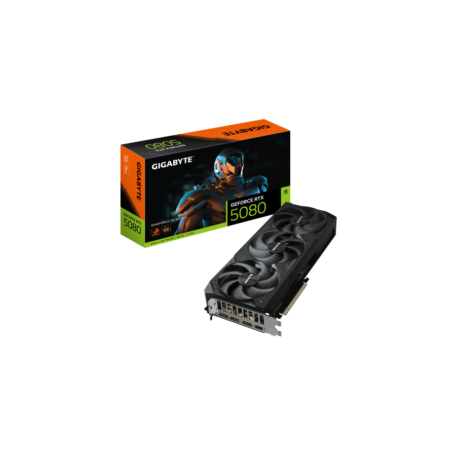 26999-GIGABYTE GeForce RTX 5080 WINDFORCE OC SFF 16G Tarjeta Grafica - 16GB GDDR7, 256 bits, PCI-E 5.0, 2670MHz Frecuenc