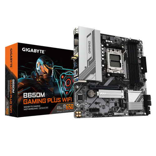 27022-GIGABYTE B650M GAMING PLUS WIFI Placa base - Procesadores AMD Ryzen 9000, VRM de 5+2+2 fases, hasta 8000 MHz DDR5,