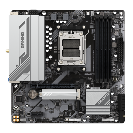 27023-GIGABYTE B650M GAMING PLUS WIFI Placa base - Procesadores AMD Ryzen 9000, VRM de 5+2+2 fases, hasta 8000 MHz DDR5,