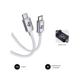 27030-SUBBLIM CABLE OPTIMUS 60W C-C 1m WHITE