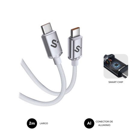27032-SUBBLIM CABLE OPTIMUS 60W C-C 2m WHITE