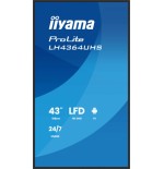 27096-IIYAMA MONITOR 43" 3840x2160, UHD VA DLED  500cd/m, HORIZ Y VERT, MM 2x 10W, 2x HDMIx 1x USB-C, USB 2.0 x2, WiFi,