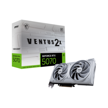 27193-MSI GeForce RTX5070 VENTUS 2X OC White NVIDIA GeForce RTX 5070 12 GB GDDR7