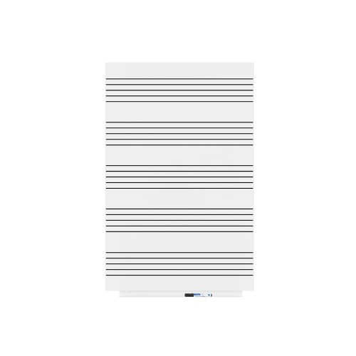 2721-PIZARRA SKINMUSIC 75X115CM LACADA BLANCO CON PENTAGRAMA ROCADA 6420RM