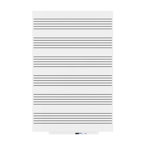 2722-PIZARRA SKINMUSIC 100X150CM LACADA BLANCO PENTAGRAMA ROCADA 6421RM