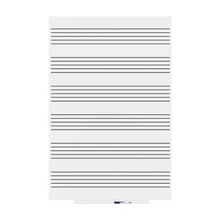 2722-PIZARRA SKINMUSIC 100X150CM LACADA BLANCO PENTAGRAMA ROCADA 6421RM