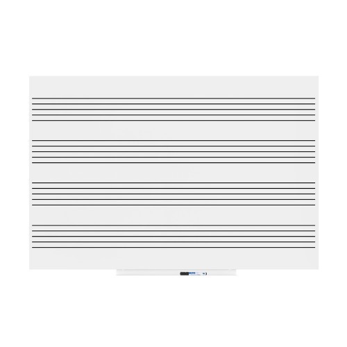 2723-PIZARRA SKINMUSIC 100X150CM LACADA BLANCO PENTAGRAMA HORIZONTAL ROCADA 6421RMH