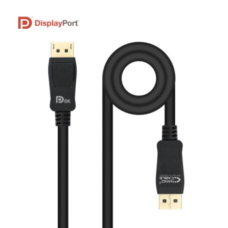 27254-Nanocable 10.15.2502 cable DisplayPort 2 m Negro
