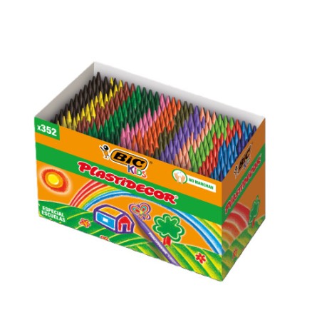 27283-ESTUCHE 352 CERAS DE COLOR CON 16 COLORES DIFERENTES NO ENSUCIAN PLASTIDECOR 8417191