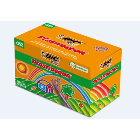 27284-ESTUCHE 352 CERAS DE COLOR CON 16 COLORES DIFERENTES NO ENSUCIAN PLASTIDECOR 8417191