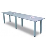 2742-MESA MODULAR RECTANGULAR COLOR GRIS 140X70CM ROCADA 7502N