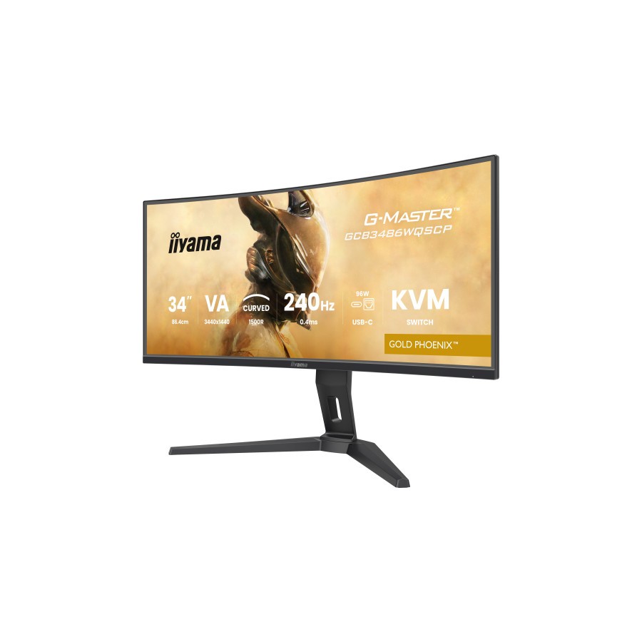 27428-MONITOR IIYAMA G-MASTER GCB3486WQSCP-B1, 34", 1500R,  240HZ, USB-C (95W), KVM, LAN, 500CD