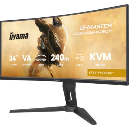 27428-MONITOR IIYAMA G-MASTER GCB3486WQSCP-B1, 34", 1500R,  240HZ, USB-C (95W), KVM, LAN, 500CD