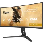 27428-MONITOR IIYAMA G-MASTER GCB3486WQSCP-B1, 34", 1500R,  240HZ, USB-C (95W), KVM, LAN, 500CD