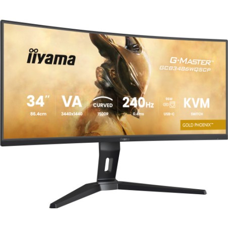 27429-MONITOR IIYAMA G-MASTER GCB3486WQSCP-B1, 34", 1500R,  240HZ, USB-C (95W), KVM, LAN, 500CD