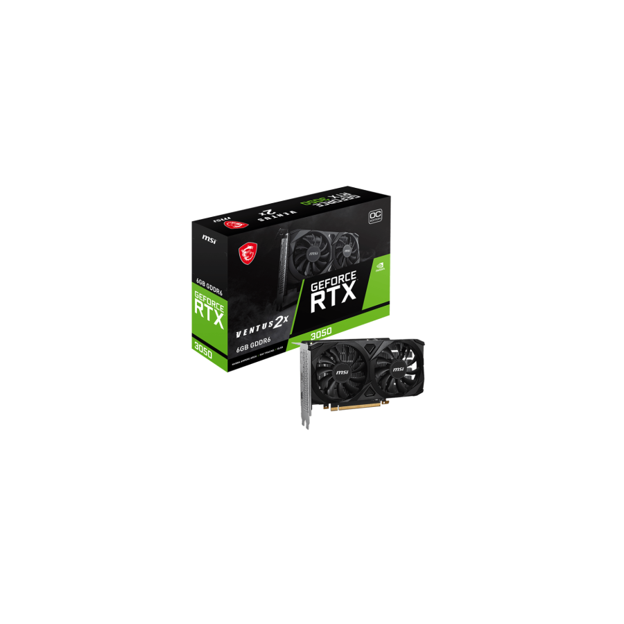 27468-MSI Geforce RTX 3050 VENTUS 2X 6G OC NVIDIA 6 GB GDDR6