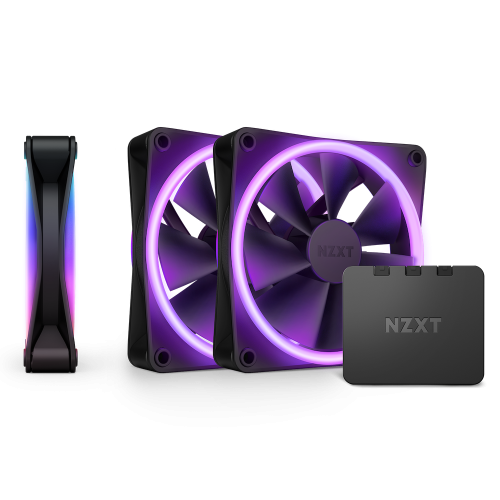 27563-NZXT F120 RGB DUO Triple Pack Carcasa del ordenador Ventilador 12 cm Negro 3 pieza(s)