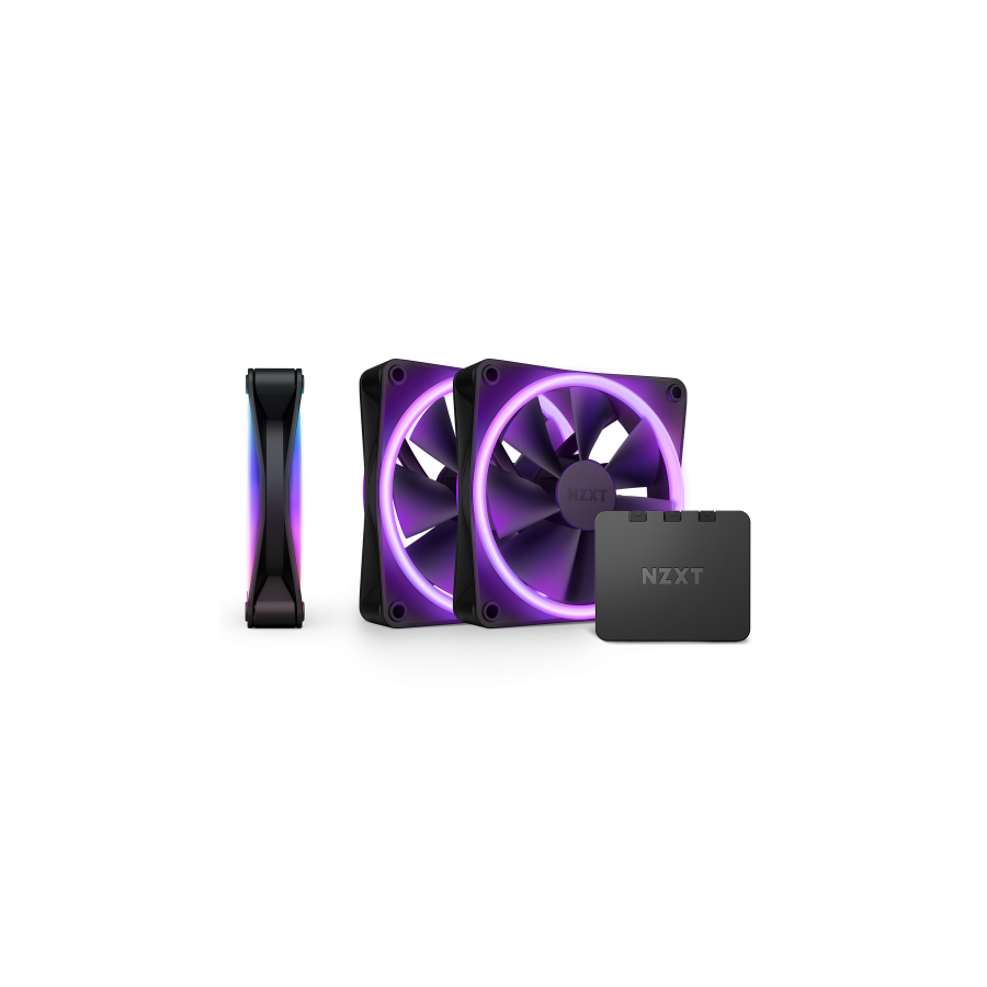 27563-NZXT F120 RGB DUO Triple Pack Carcasa del ordenador Ventilador 12 cm Negro 3 pieza(s)