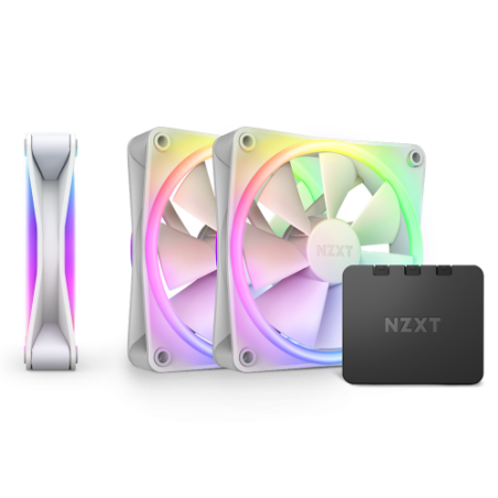 27565-NZXT F120 RGB DUO Triple Pack Carcasa del ordenador Ventilador 12 cm Blanco 3 pieza(s)