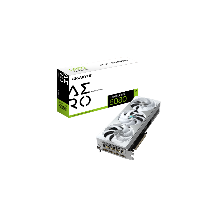 27817-GIGABYTE GeForce RTX 5080 AERO OC SFF 16G Tarjeta Grafica - 16GB GDDR7, 256 bits, PCI-E 5.0, 2730MHz Core Clock, 3