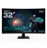 27821-GIGABYTE GS32QCA 31.5" Monitor Curvo para Gaming QHD - 2560 x 1440, 180Hz, 1ms, 250 cd/m2, FreeSync, HDR Ready, HD