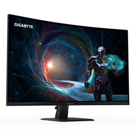 27822-GIGABYTE GS32QCA 31.5" Monitor Curvo para Gaming QHD - 2560 x 1440, 180Hz, 1ms, 250 cd/m2, FreeSync, HDR Ready, HD