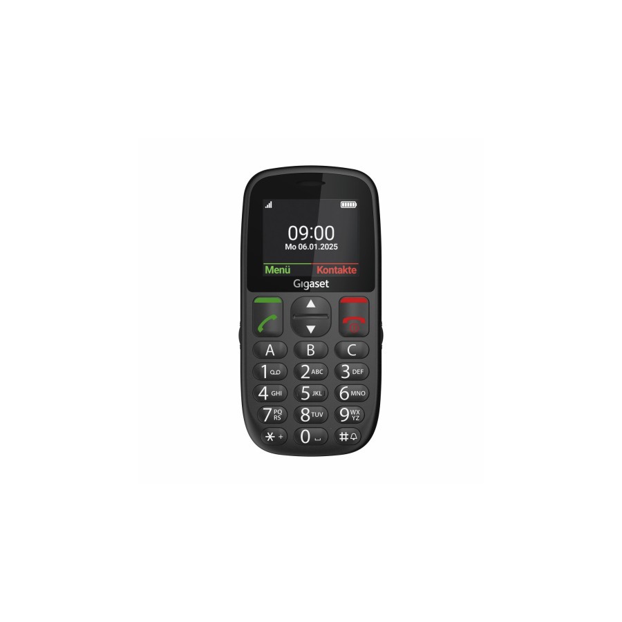 27847-Gigaset GL395 5,59 cm (2.2") 90 g Negro Telefono para personas mayores