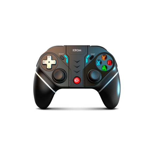 27903-Krom KEXAL Negro, Rojo, Blanco Bluetooth/USB Gamepad Analogico/Digital Android, Nintendo Switch, PC, iOS