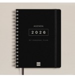 27937-AGENDA 16 MESES SEPTIEMBRE 2025-DICIEMBRE 2026 TEMPUS 4o 155X212 SEMANA VISTA VERTICAL NEGRO+ FINOCAM 626600126