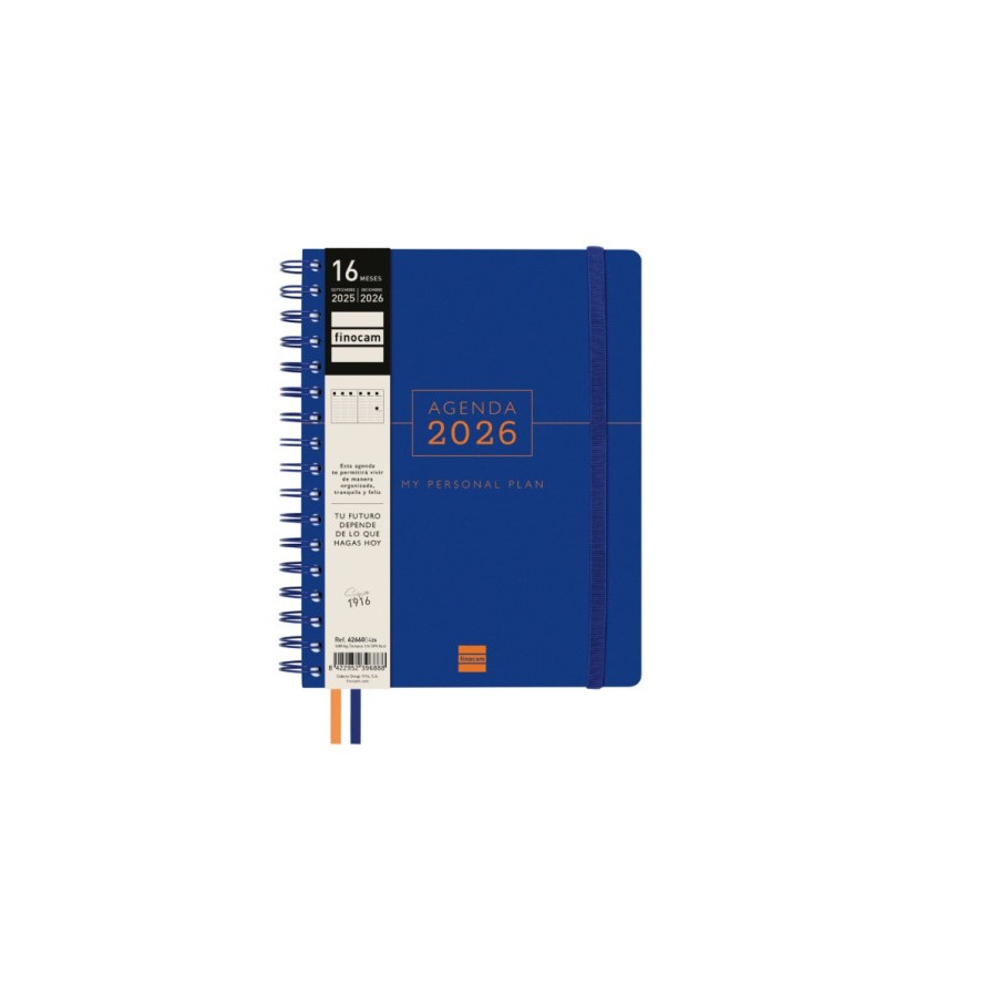 27940-AGENDA 16 MESES SEPTIEMBRE 2025-DICIEMBRE 2026 TEMPUS 4o 155X212 SEMANA VISTA VERTICAL AZUL+ FINOCAM 626600426