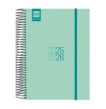 27948-AGENDA ESCOLAR 2025-2026 ESPIR E10-155X212 1DIA PAGINA TURQUESA+ FINOCAM 633120126