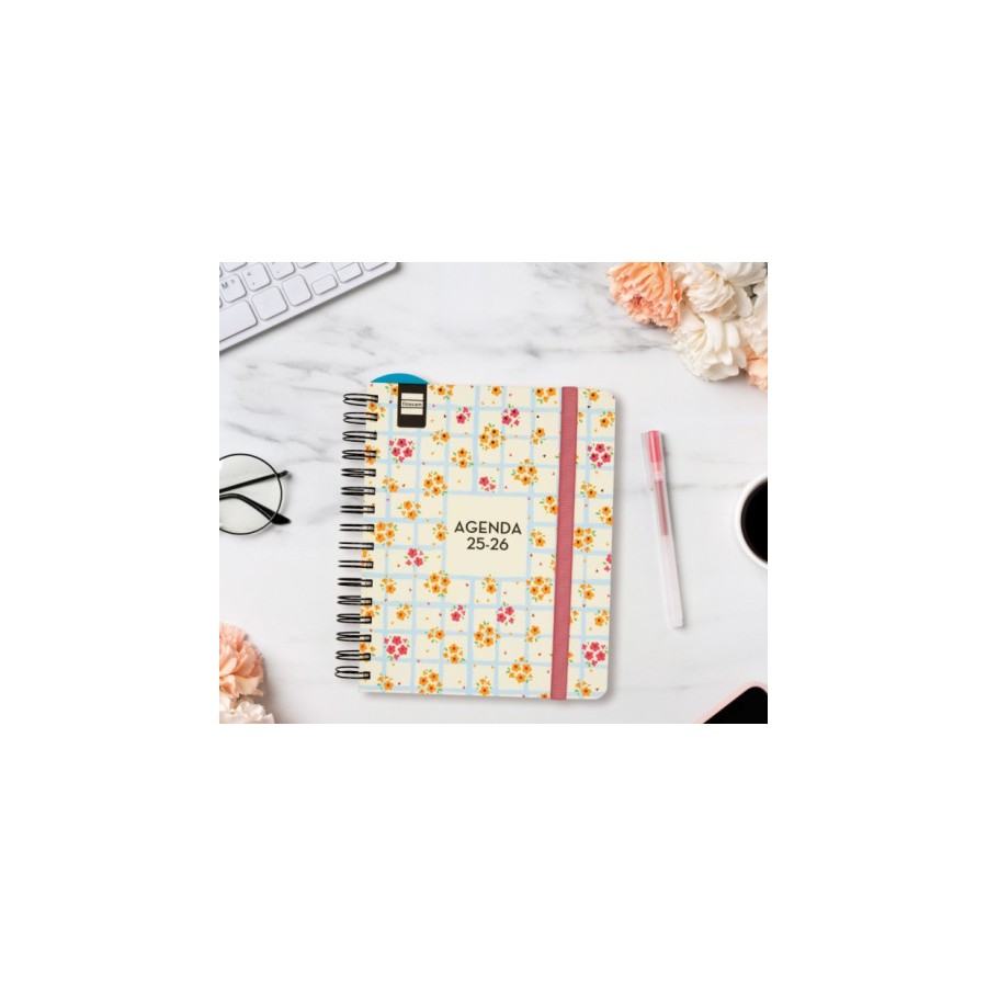 27954-AGENDA DOCENTE 2025-2026 MAGISTRAL DESIGN 4o 155X212 SEMANA VISTA HORIZONTAL FLOWERS+ FINOCAM 533580226