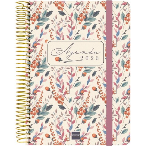 27958-AGENDA 16 MESES SEPTIEMBRE 2025-DICIEMBRE 2026 CLOE E10-155X212 SEMANA VISTA HORIZONTAL ROSA+ FINOCAM 627100226