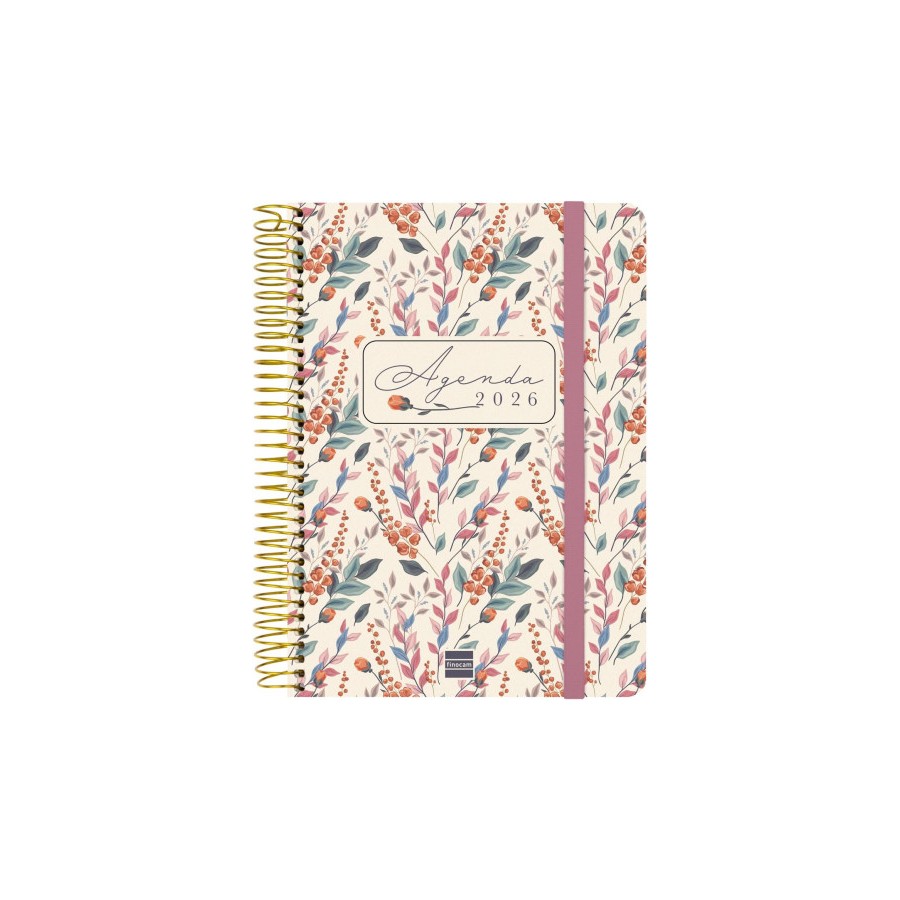 27958-AGENDA 16 MESES SEPTIEMBRE 2025-DICIEMBRE 2026 CLOE E10-155X212 SEMANA VISTA HORIZONTAL ROSA+ FINOCAM 627100226