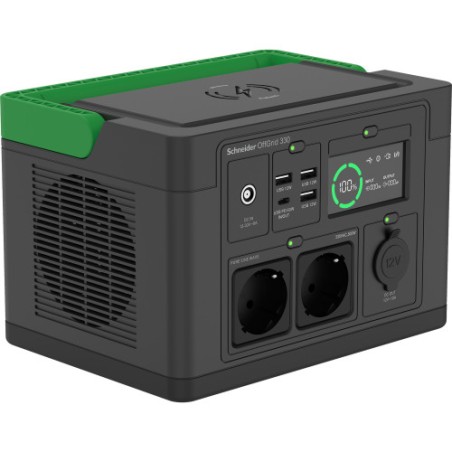 28018-SCHNEIDER OFFGRID PORTABLE POWER STATION 330, 332WH LITHIUM-ION, 2 SCHUKO, SINEWAVE