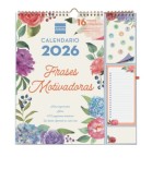 28046-CALENDARIO 16 MESES SEPTIEMBRE 2025-DICIEMBRE 2026 PLUS 340X380 MES VISTA FRASES MOTIVACIONALES+ FINOCAM 540220226