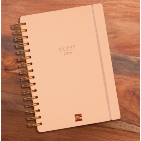 28067-AGENDA 16 MESES SEPTIEMBRE 2025-DICIEMBRE 2026 HAIKU E10-155X212 SEMANA VISTA HORIZONTAL CORAL+ FINOCAM 627400326