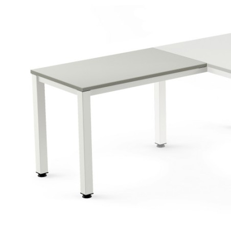 2807-ALA PARA MESA SERIE EXECUTIVE 100X60 BLANCO/ GRIS ROCADA 2107AM02